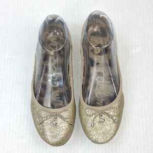 Sam Edelman Fiona Gold Glitter Slip On Ballet Flats